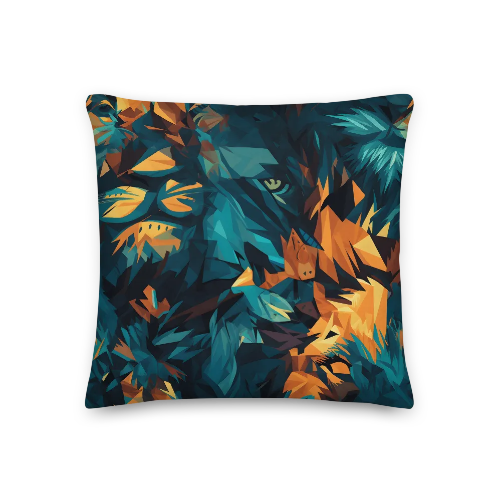 Wild Fusion: The Abstract Wolf | Pillow | 18″×18″