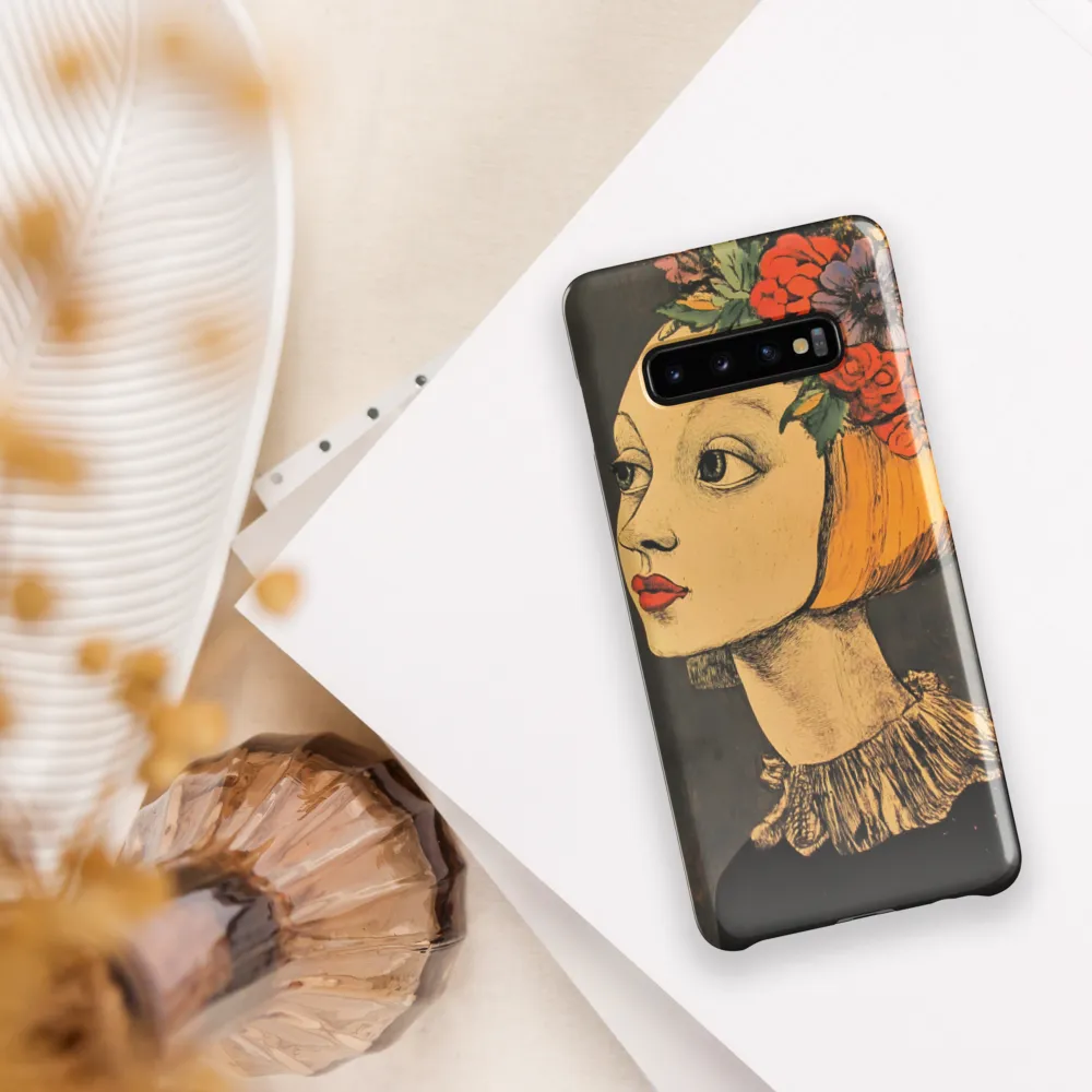 Whimsical Floral Crown | Phone Case |  S10 Plus | Snap Case | Glossy