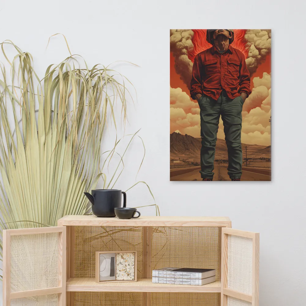 Defiant Spirit in a Surreal Landscape | Canvas | 24″×36″