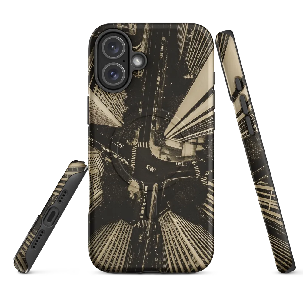 Urban Symphony: Aerial Perspective of City Life | Phone Case |  16 Plus | MagSafe® Tough Case | Matte