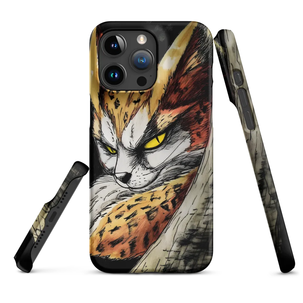 Fierce Gaze of the Wild Cat | Phone Case |  15 Pro Max | Snap Case | Matte