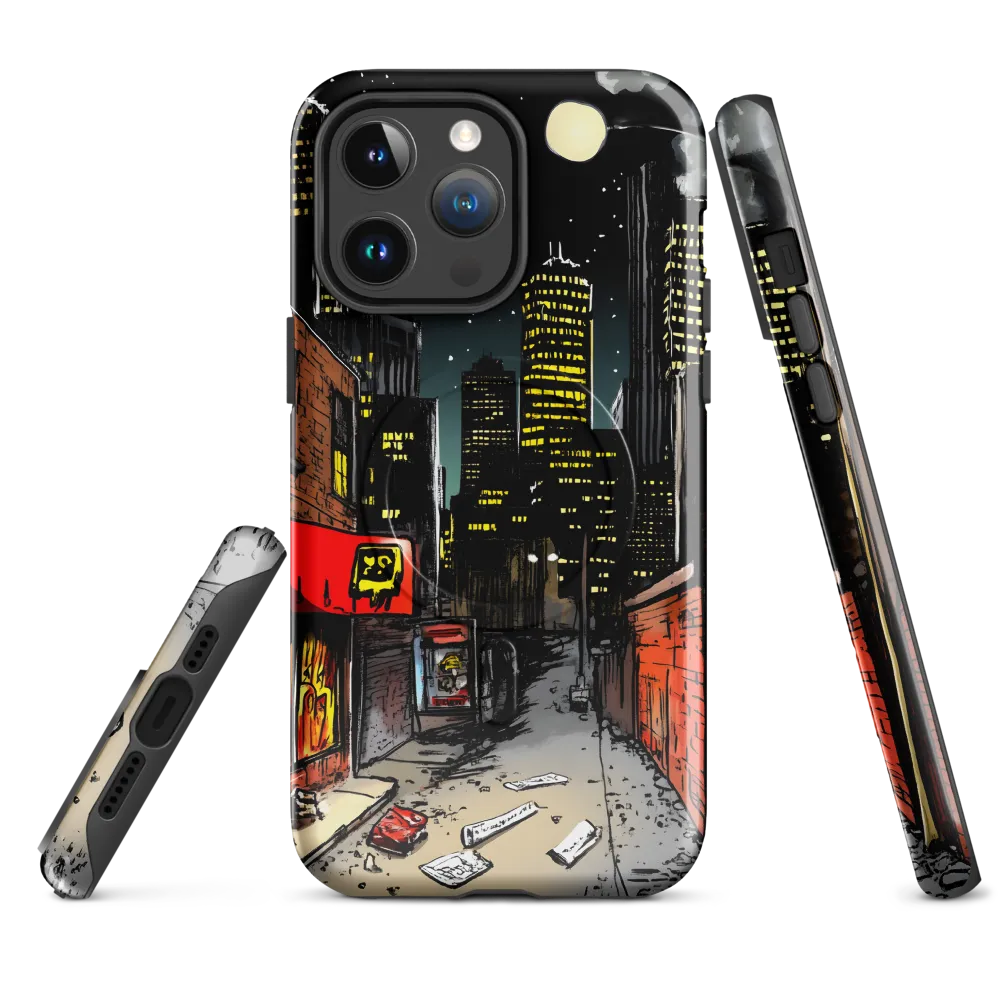 Nocturnal Cityscape: The Hidden Alley | Phone Case |  14 Pro Max | MagSafe® Tough Case | Glossy