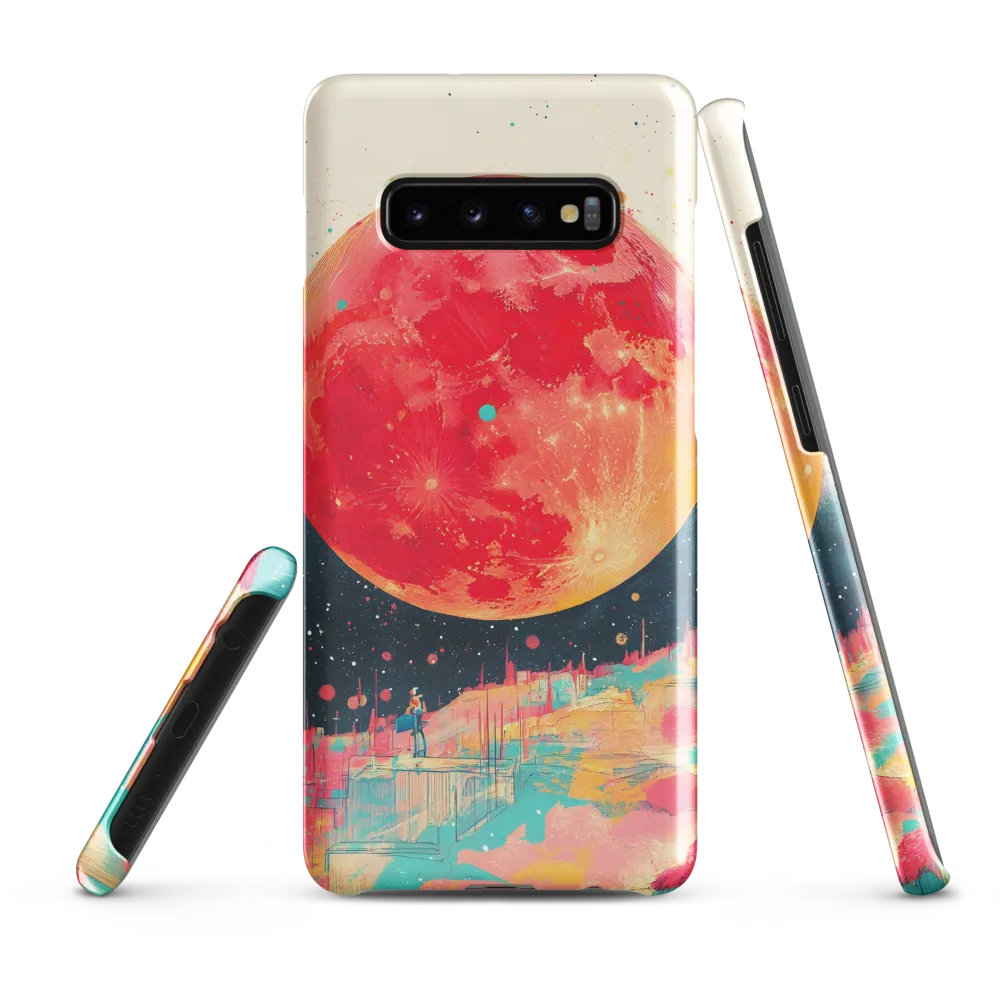 Crimson Dreams: A Lunar Exploration | Phone Case |  S10 Plus | Snap Case | Glossy