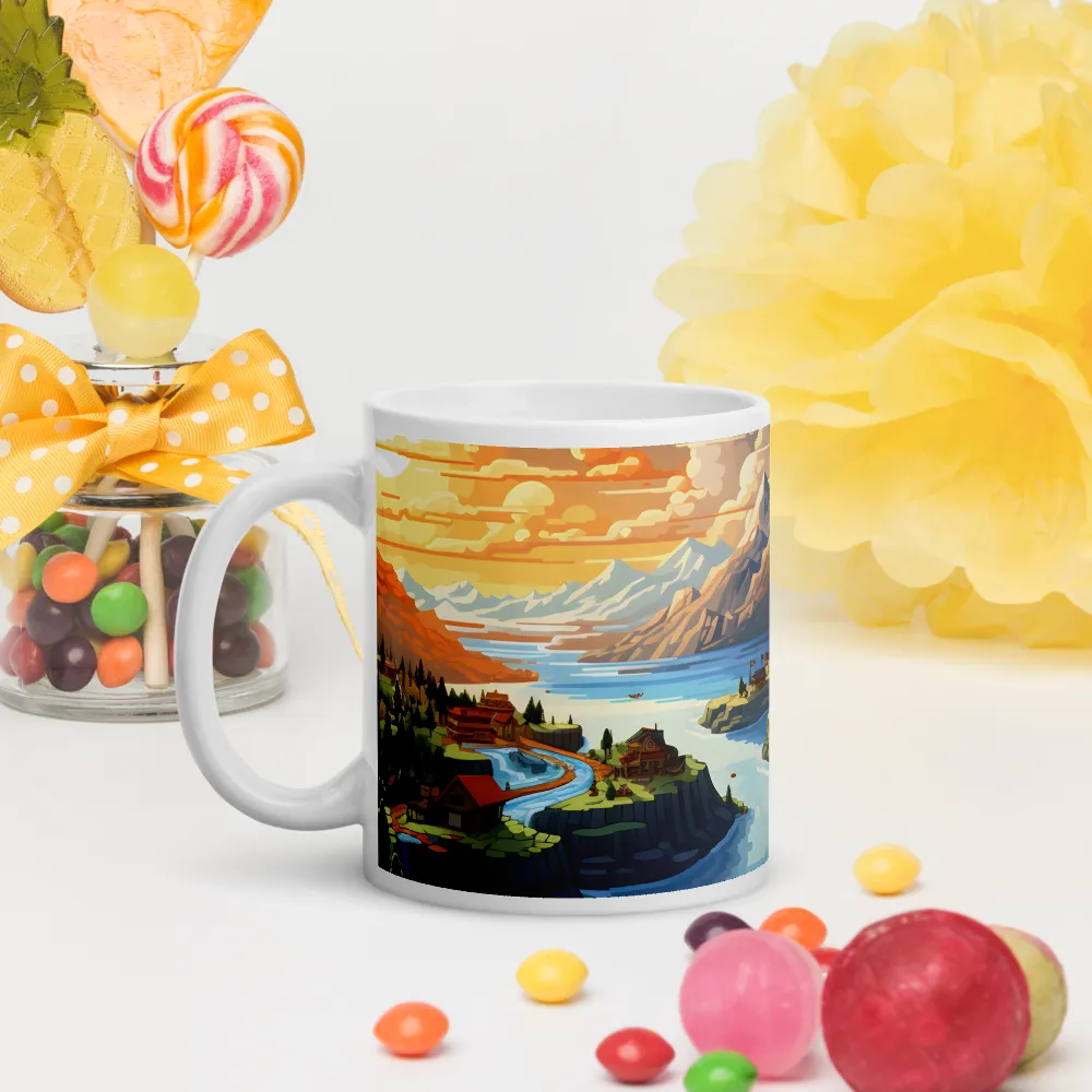 Tranquil Sunset Over Serene Landscape | Mugs | Multiple Sizes & Colors