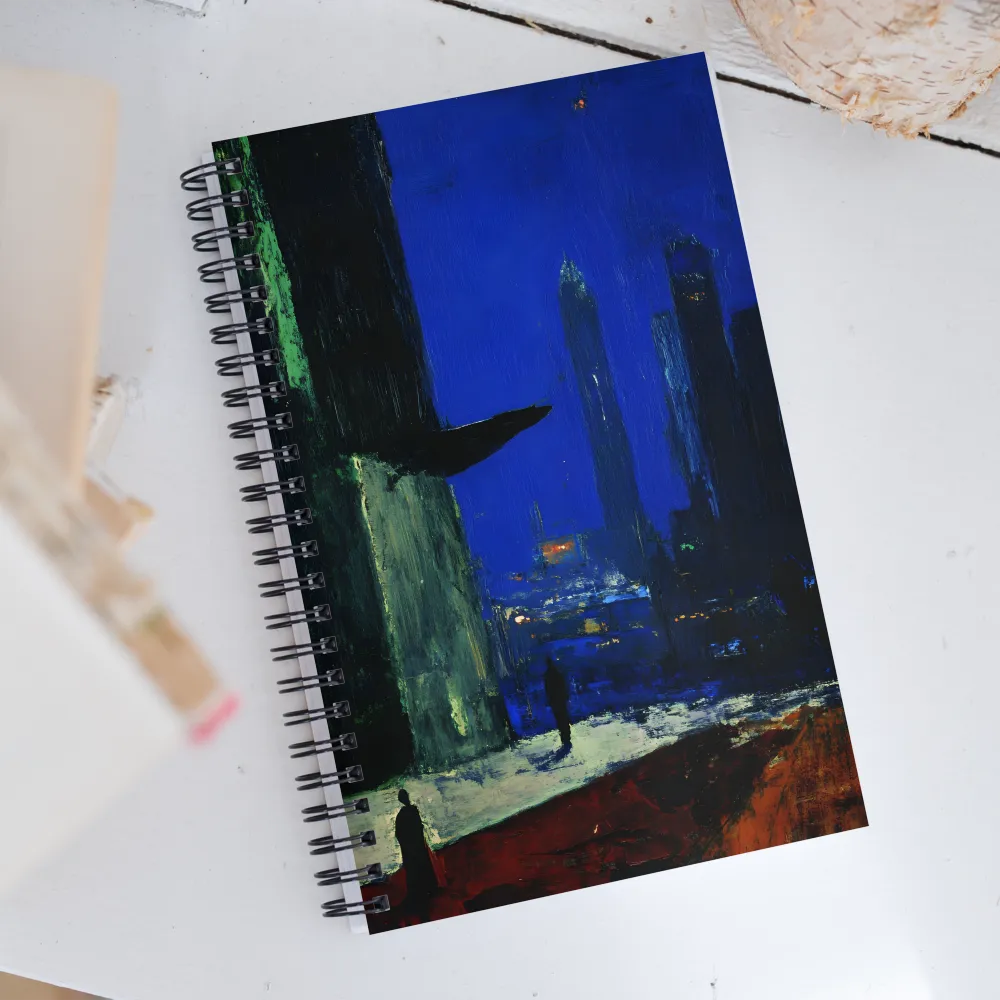 Glimmering Solitude: A Nightscape | Spiral Notebook