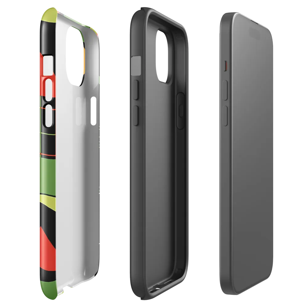 Geometric Harmony | Phone Case |  15 Plus | Tough Case | Glossy