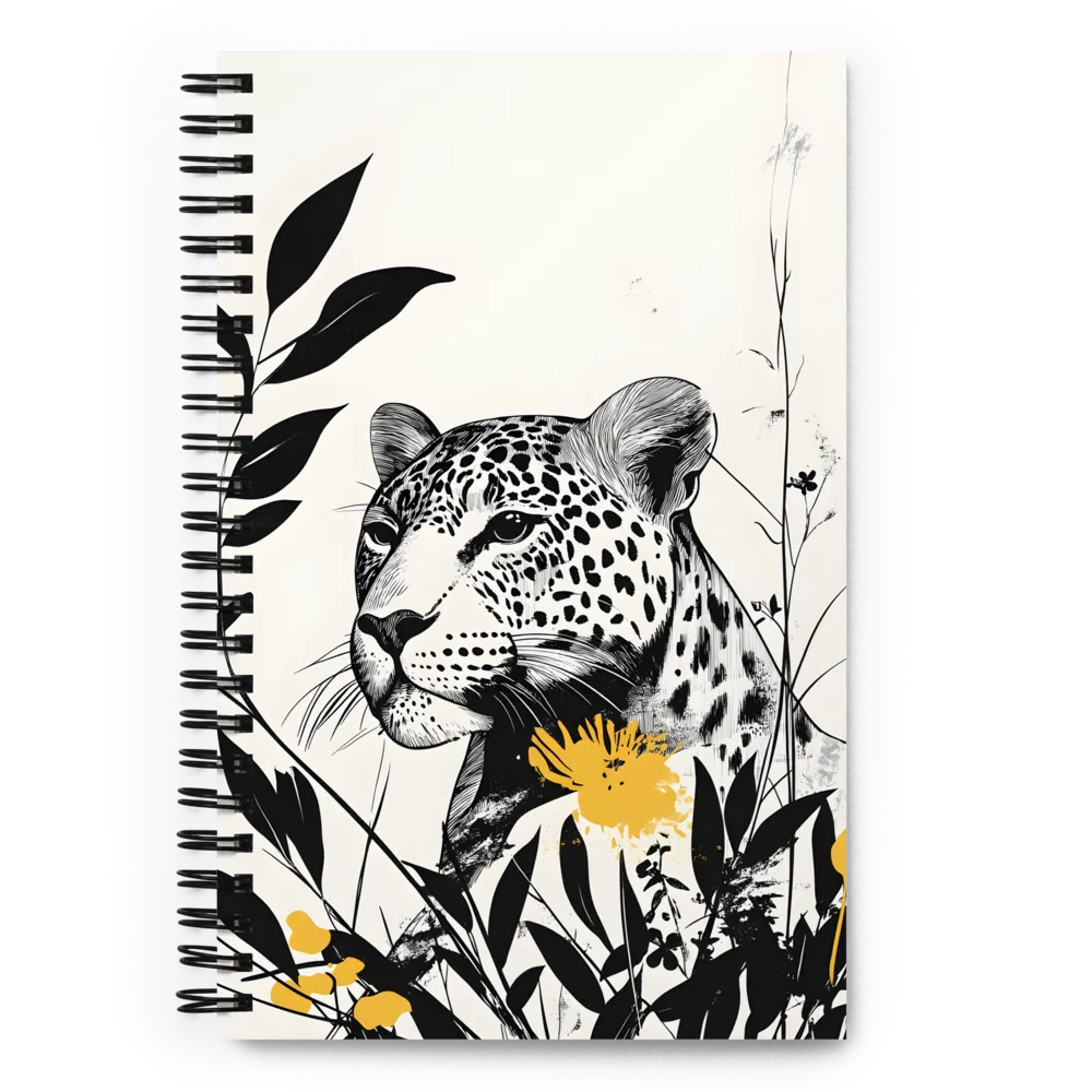 Majestic Leopard Amongst Flora | Spiral Notebook