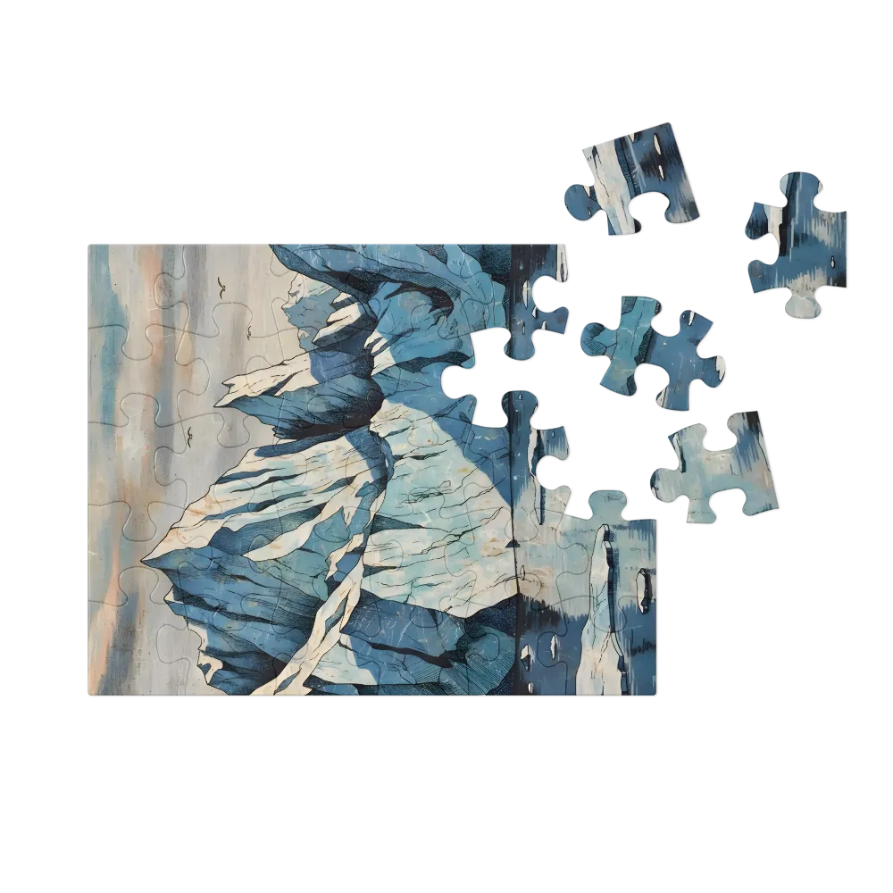 Glacial Peaks 
 Jigsaw Puzzle in Tin Box