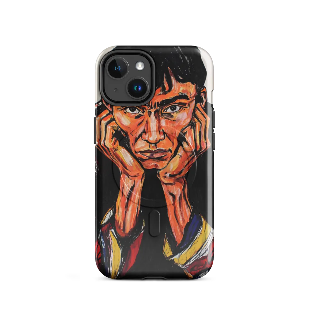 Contemplative Intensity: An Expressionist Portrait