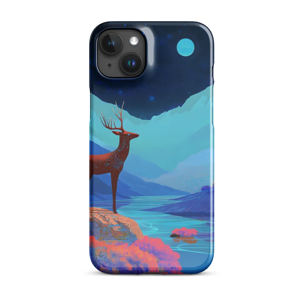 Cosmic Serenity: The Starlit Stag | Phone Case |  15 Plus | Snap Case | Glossy