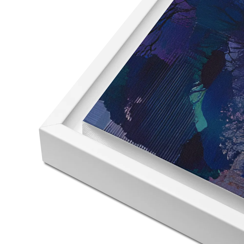 Tranquil Geometry: A Journey Through Color | Canvas with White Frame | 24″×36″