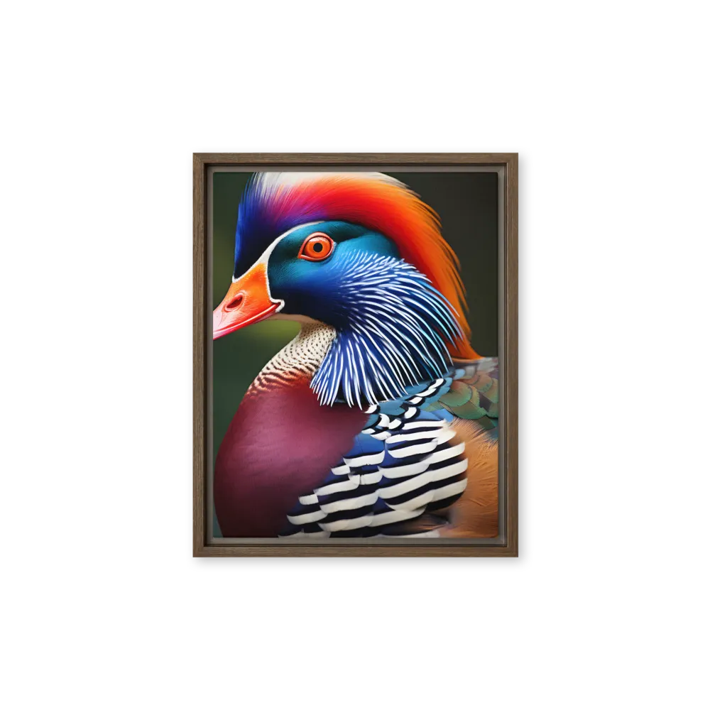 The Majestic Mandarin | Canvas with Brown Frame | 11″×14″