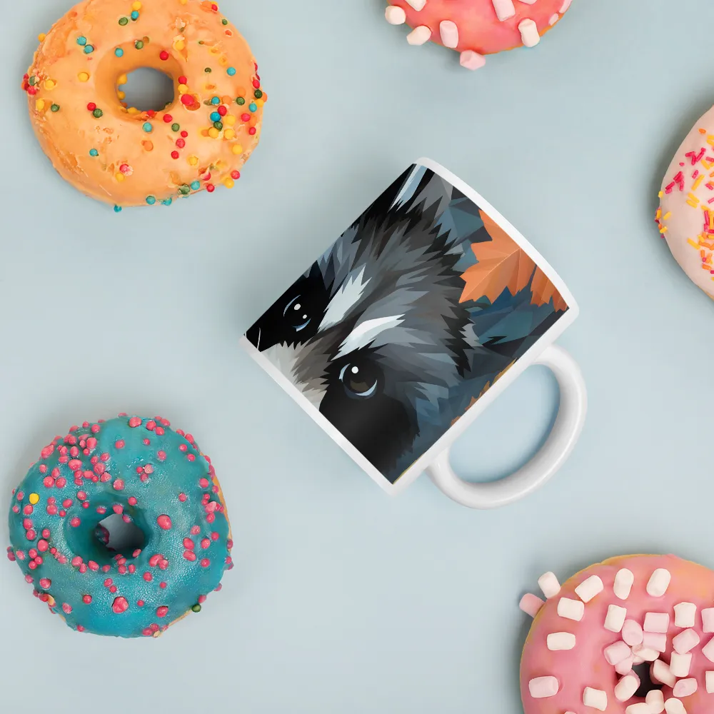 Whispers of Autumn: The Raccoon's Gaze | Mugs | Multiple Sizes & Colors