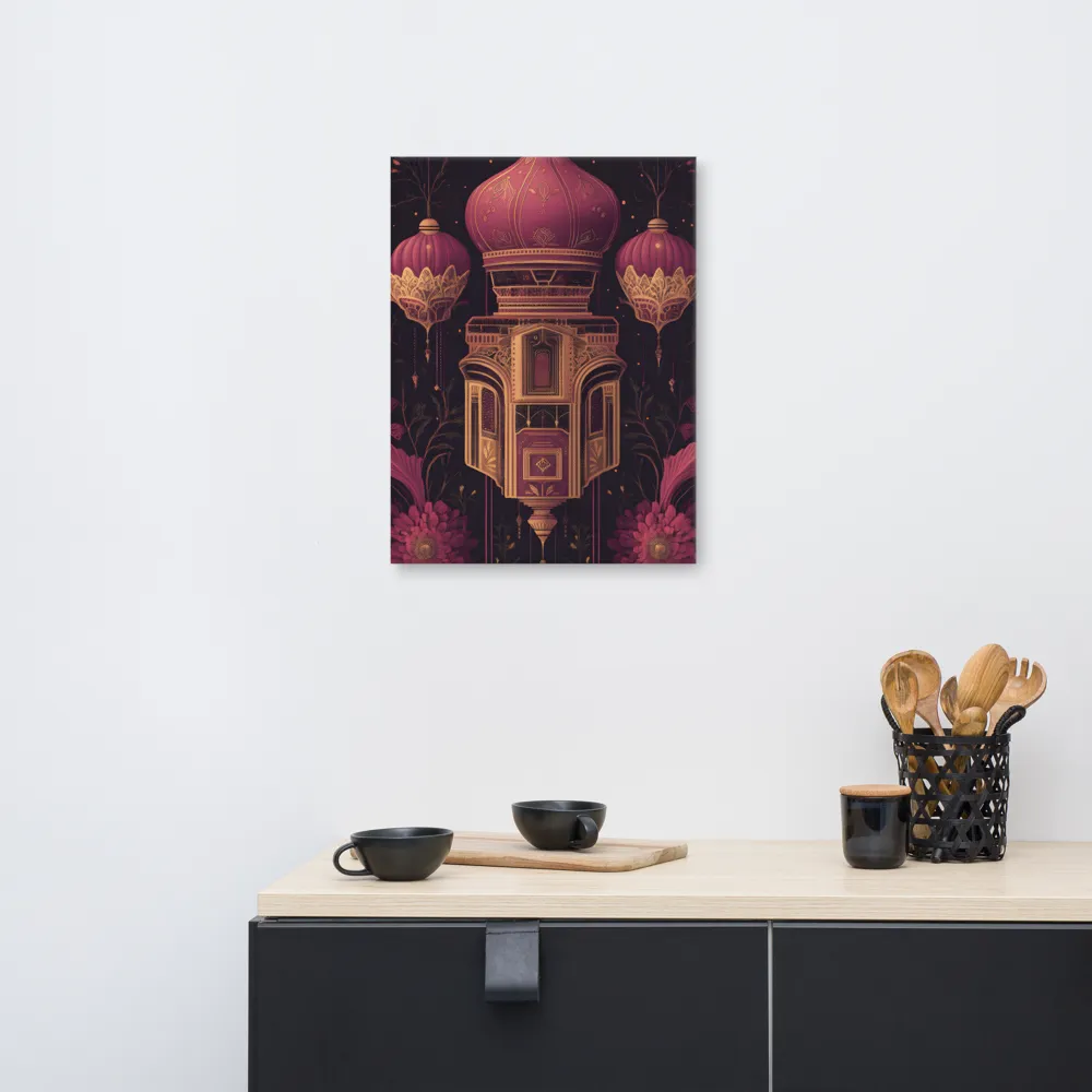 Ornate Harmony: A Digital Floral Architecture | Canvas | 18″×24″