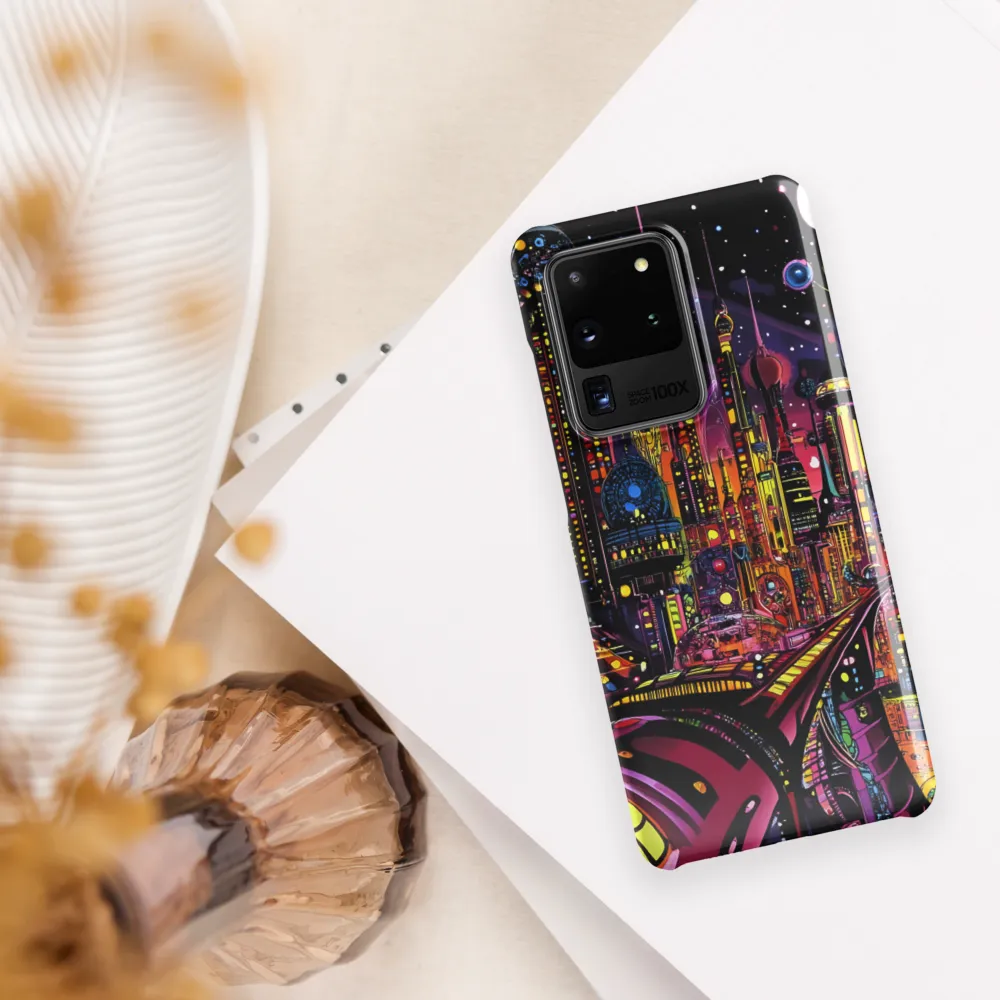 Neon Odyssey: A Journey Through Futuristic Realms | Phone Case |  S20 Ultra | Snap Case | Glossy