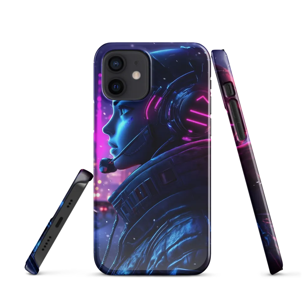 Dystopian Elegance: Cyberpunk Figure in Neon