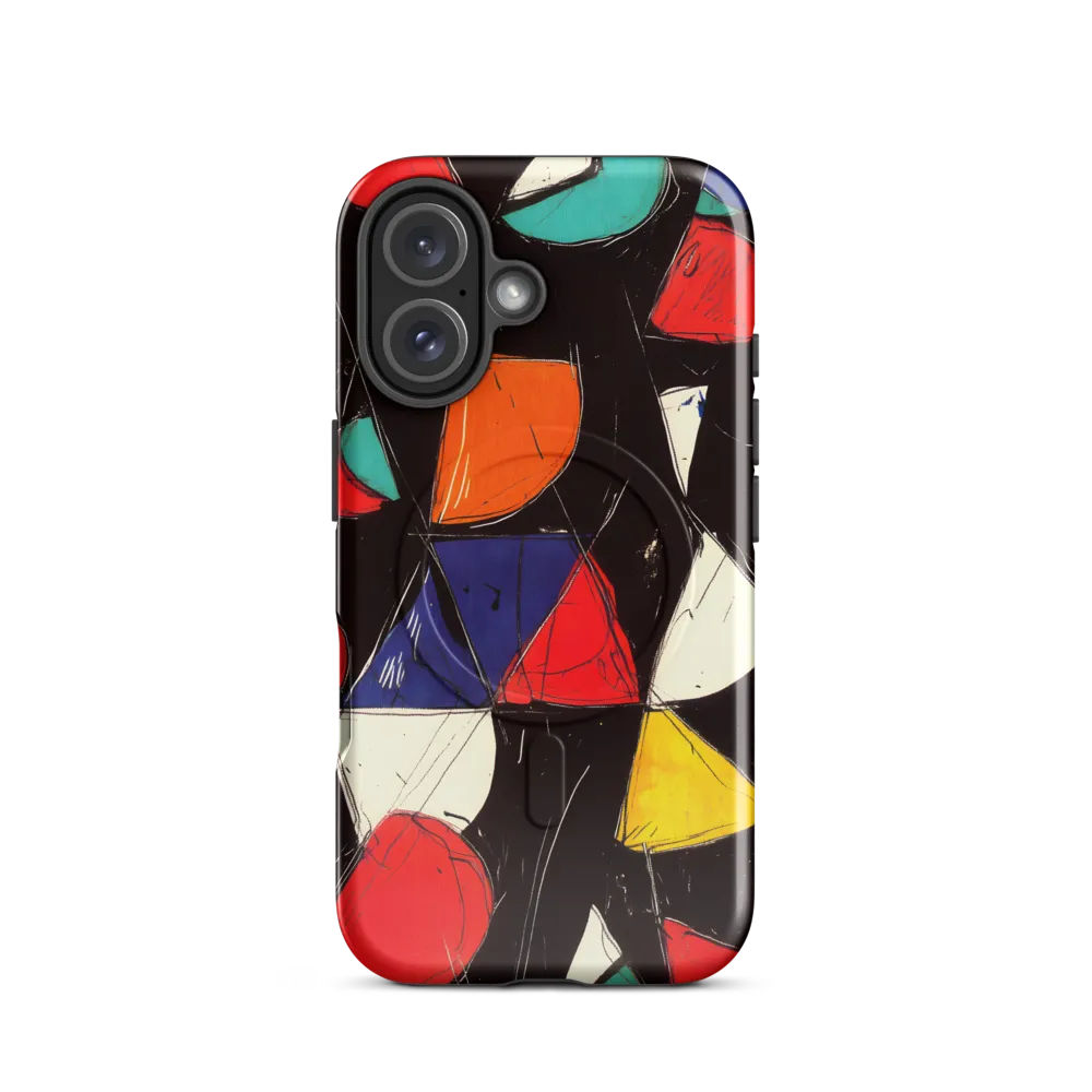 Vibrant Geometric Symphony | Phone Case |  16 | MagSafe® Tough Case | Glossy