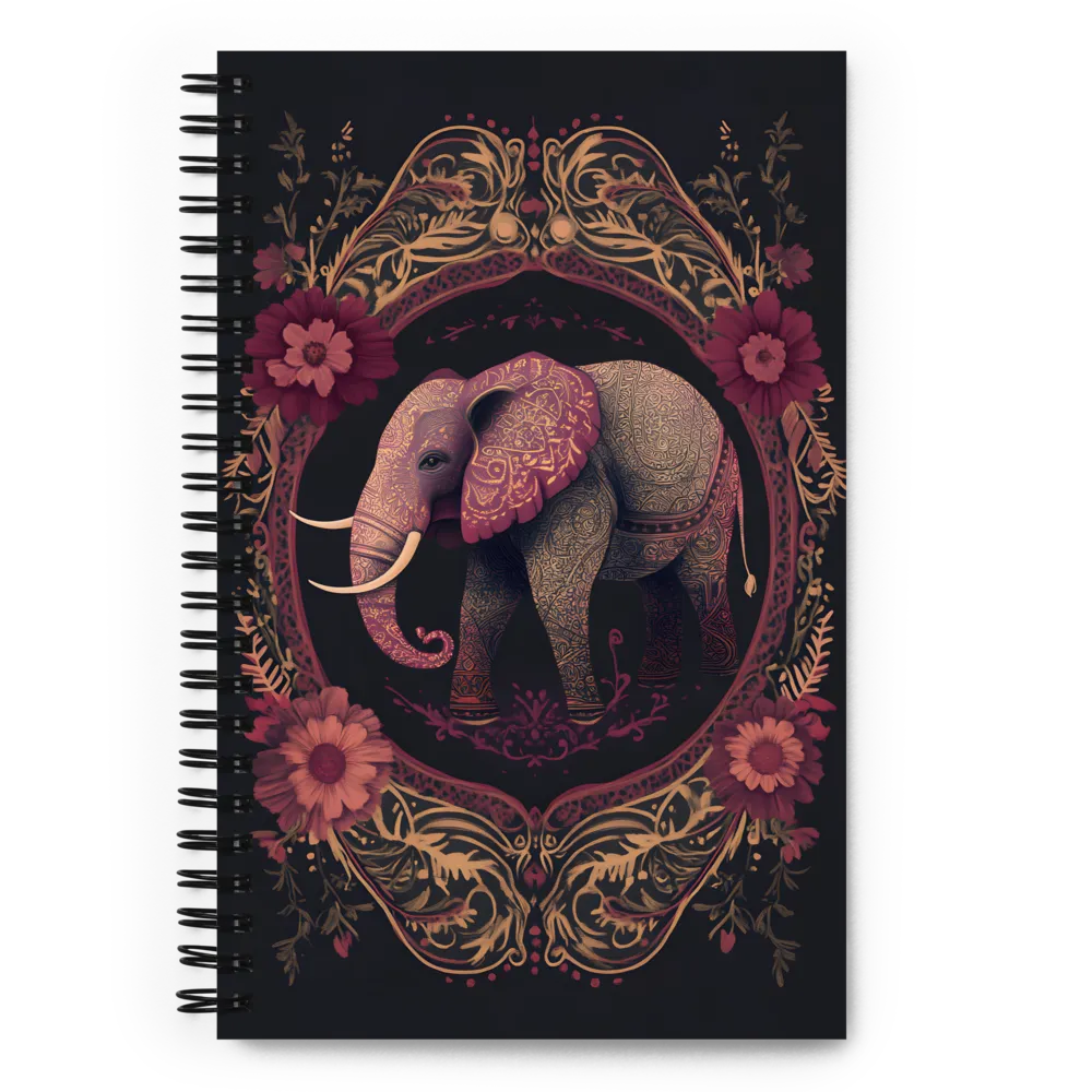 Regal Reverie: The Ornate Elephant | Spiral Notebook