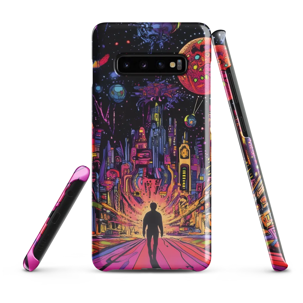 Journey into the Neon Cosmos | Phone Case |  S10 Plus | Snap Case | Glossy