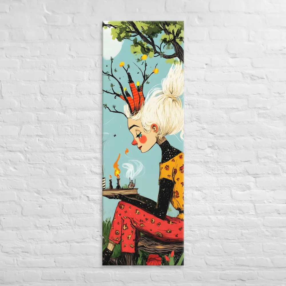 Whimsical Nature Girl | Canvas | 20″×60″