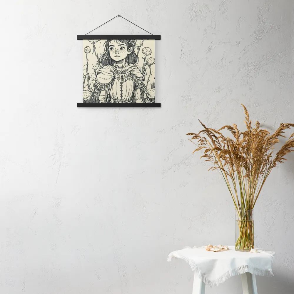 A Young Guardian of Nature | Poster With Black Wood Hanger | 14″×14″