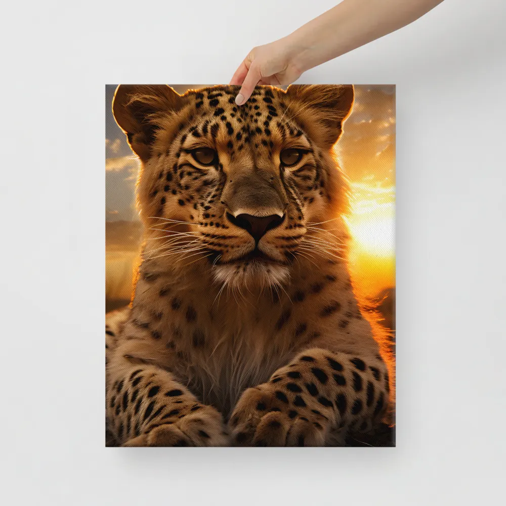 Regal Presence: The Leopard at Sunset
