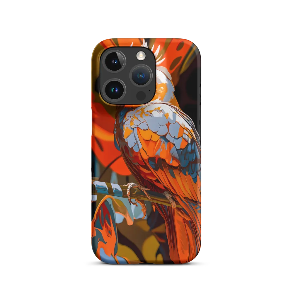Orange Cockatoo on Tropical Perch
