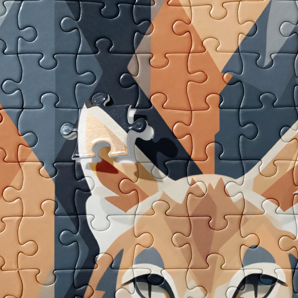 Elegance in Geometry: The Foxes | Jigsaw Puzzle | 520 pieces