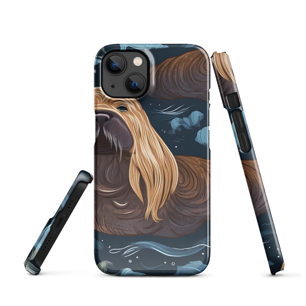 Whimsical Walruses in Deep Blue