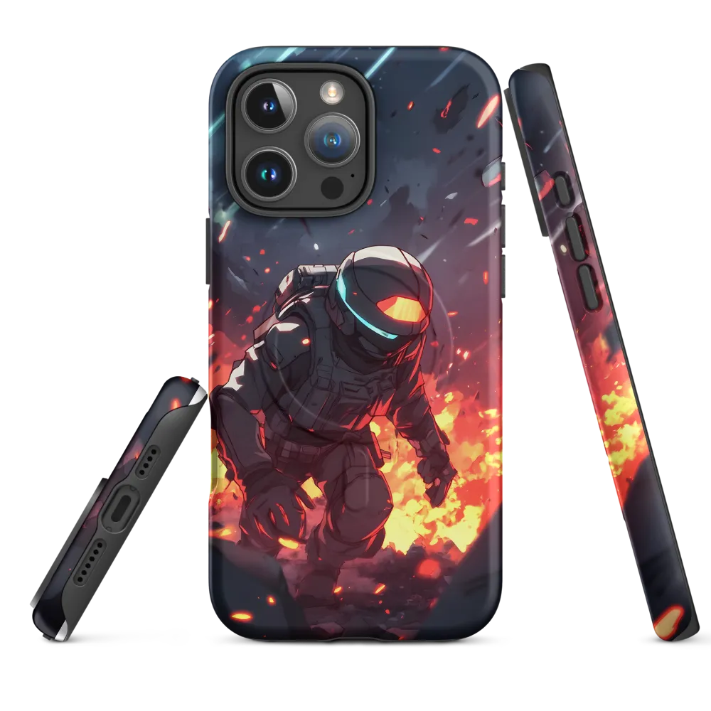 Astronaut Amidst Chaos | Phone Case |  16 Pro Max | MagSafe® Tough Case | Matte