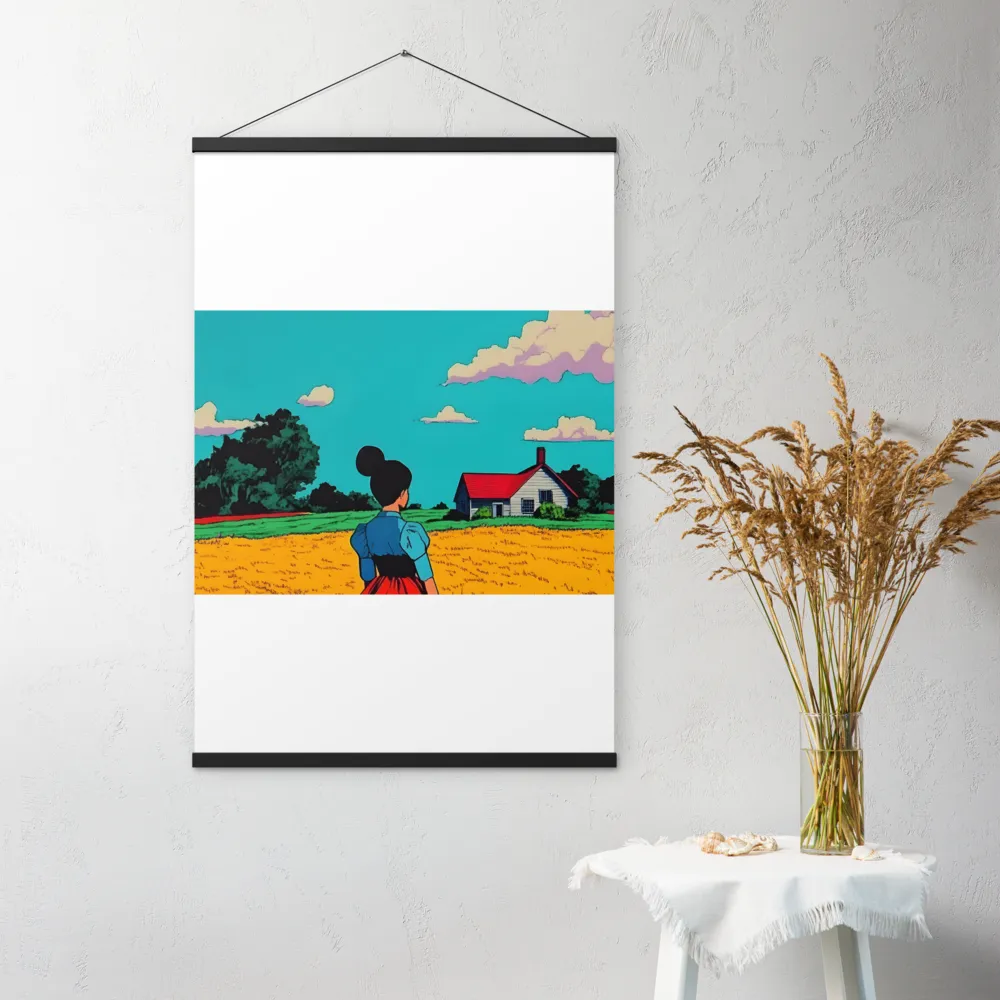 Whispers of a Sunlit Meadow | Poster With Black Wood Hanger | 24″×36″