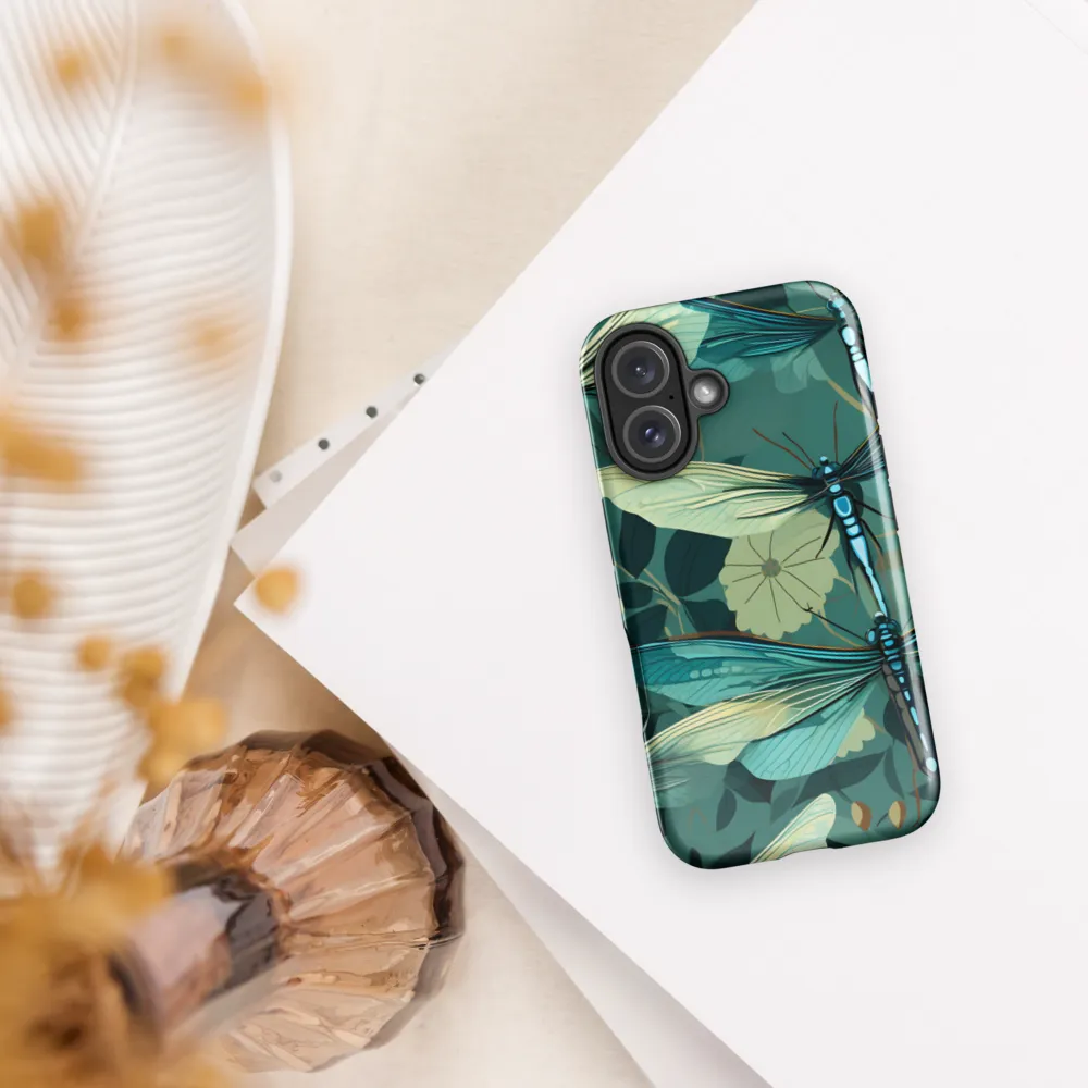 Whispers of Nature: Dragonflies in Harmony | Phone Case |  16 | Tough Case | Glossy