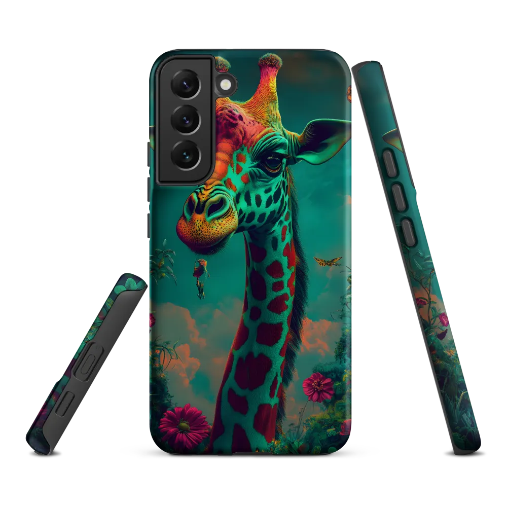 Whimsical Giraffe Among Blossoms