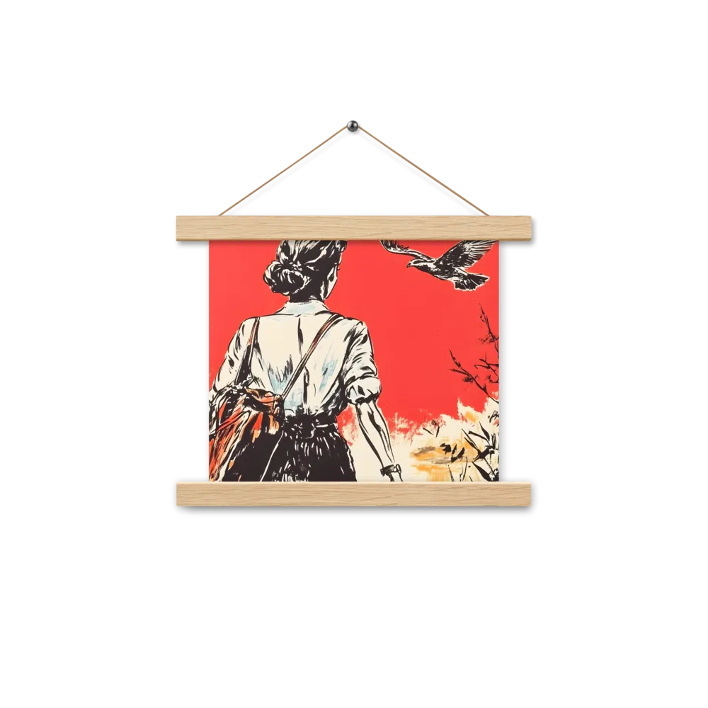 Journey Beyond the Horizon | Poster With Oak Wood Hanger | 10″×10″