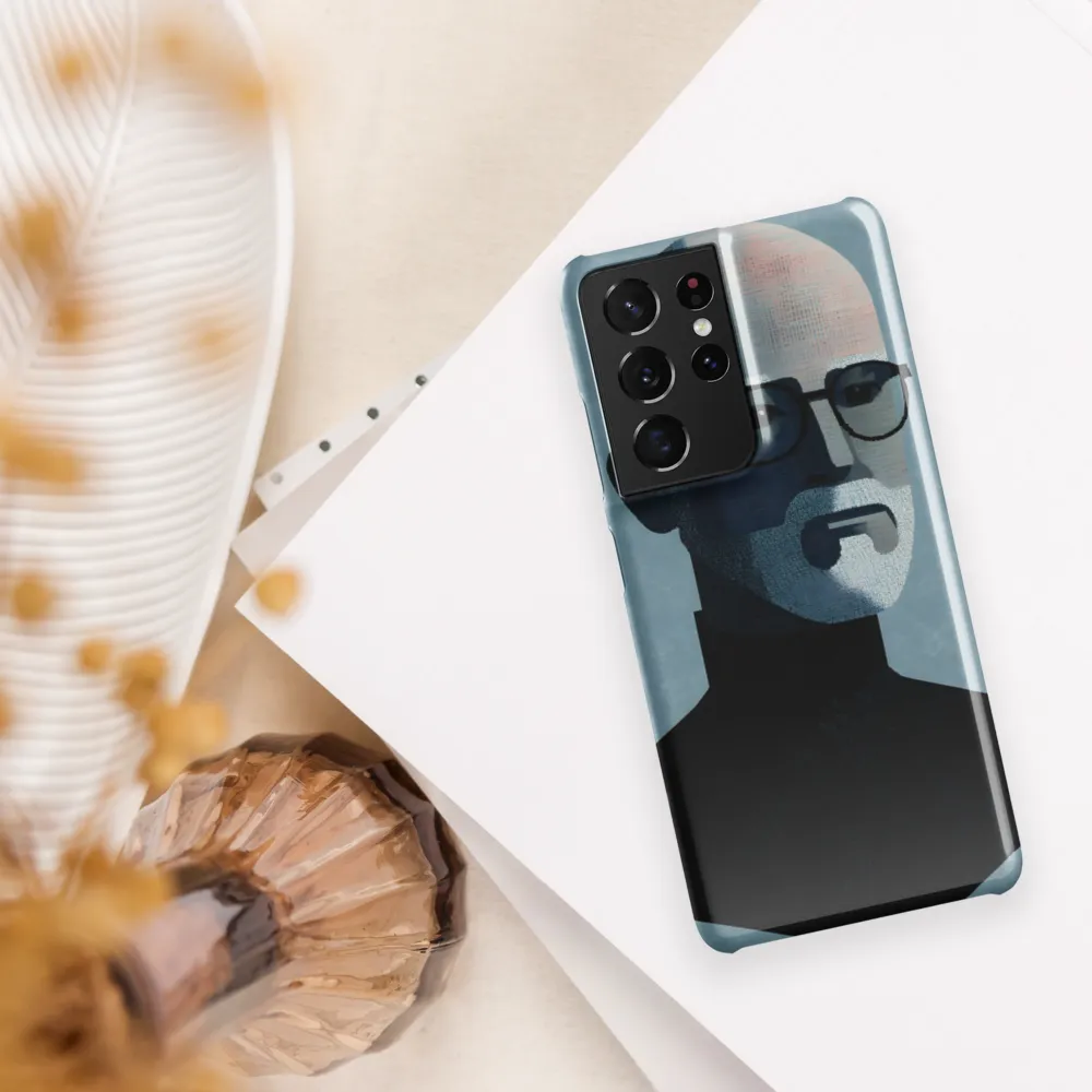 Minimalist Portrait of a Modern Man | Phone Case |  S21 Ultra | Snap Case | Glossy