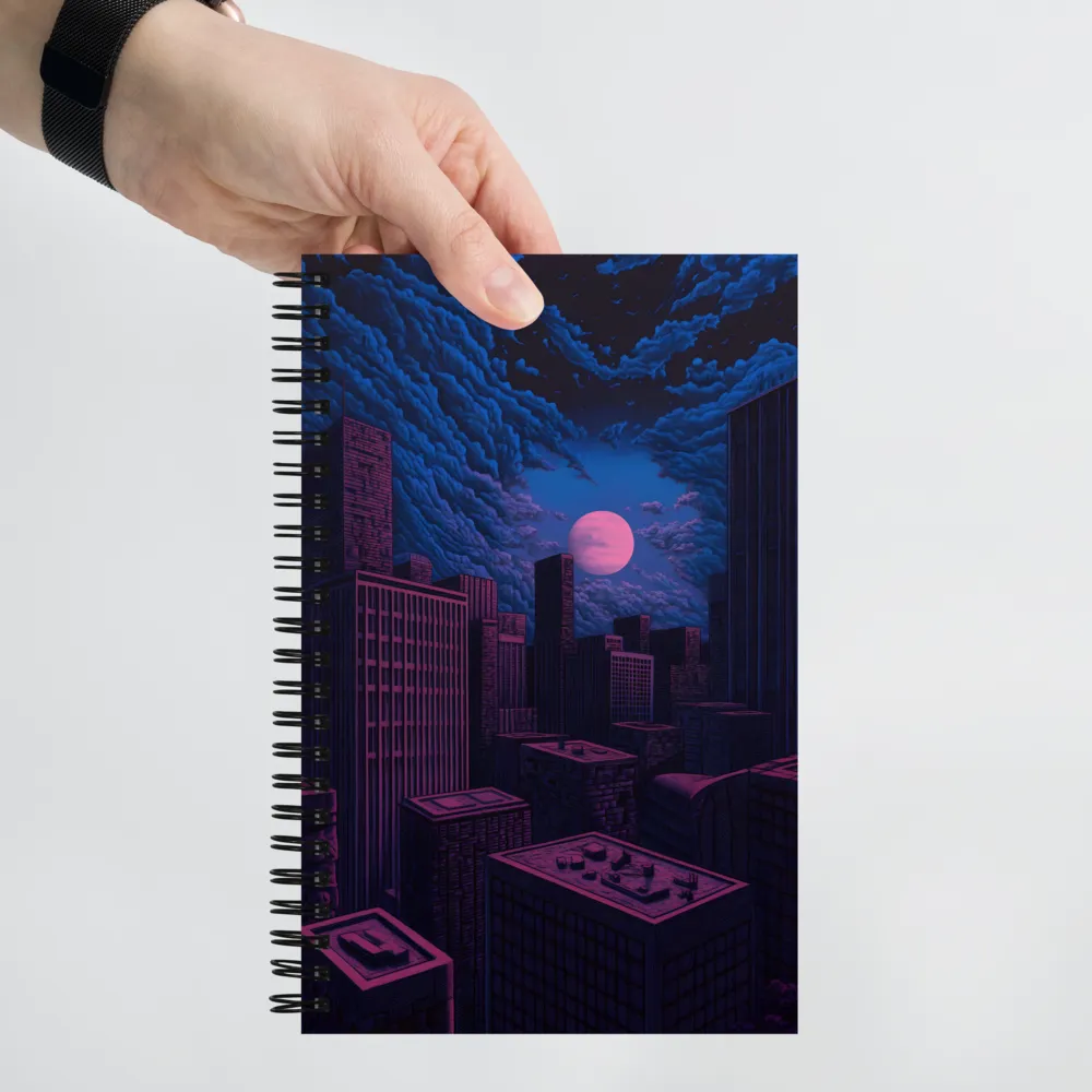 Moonlit Urban Dreams | Spiral Notebook