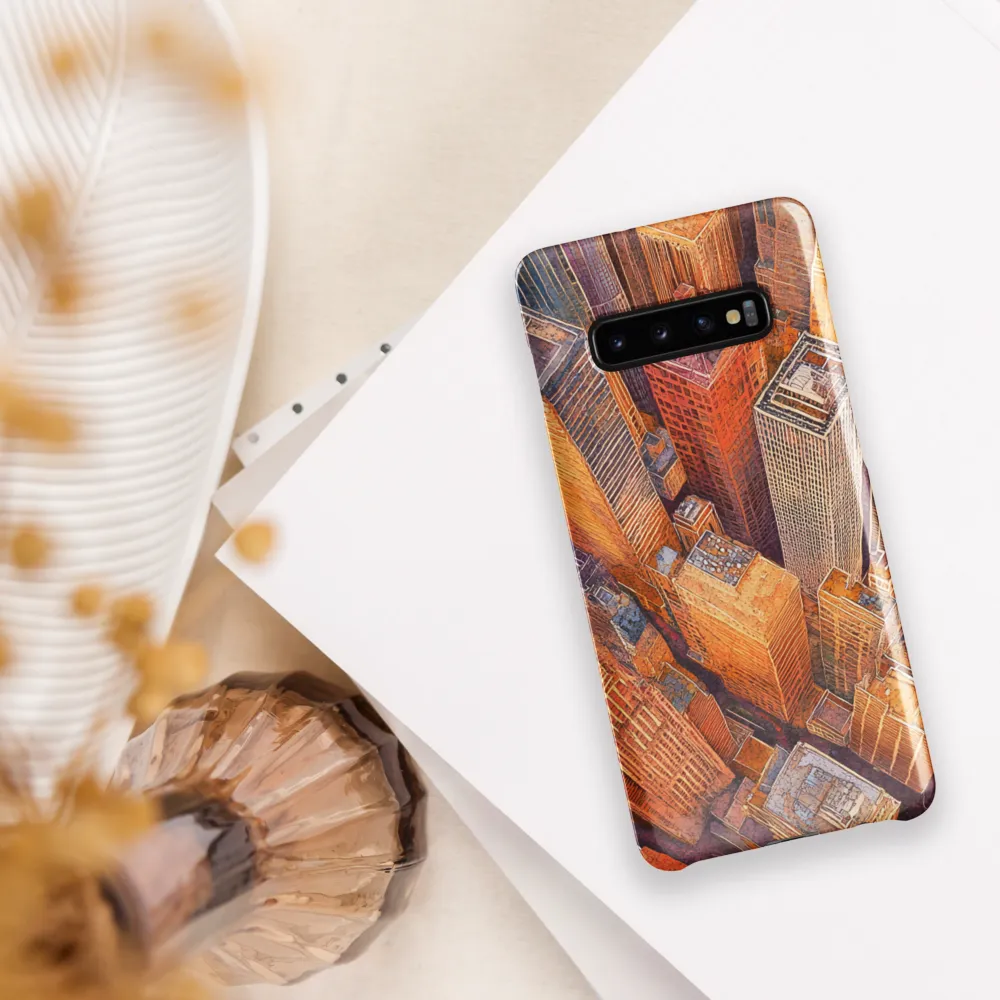 Urban Symphony in Orange and Purple | Phone Case |  S10 Plus | Snap Case | Glossy