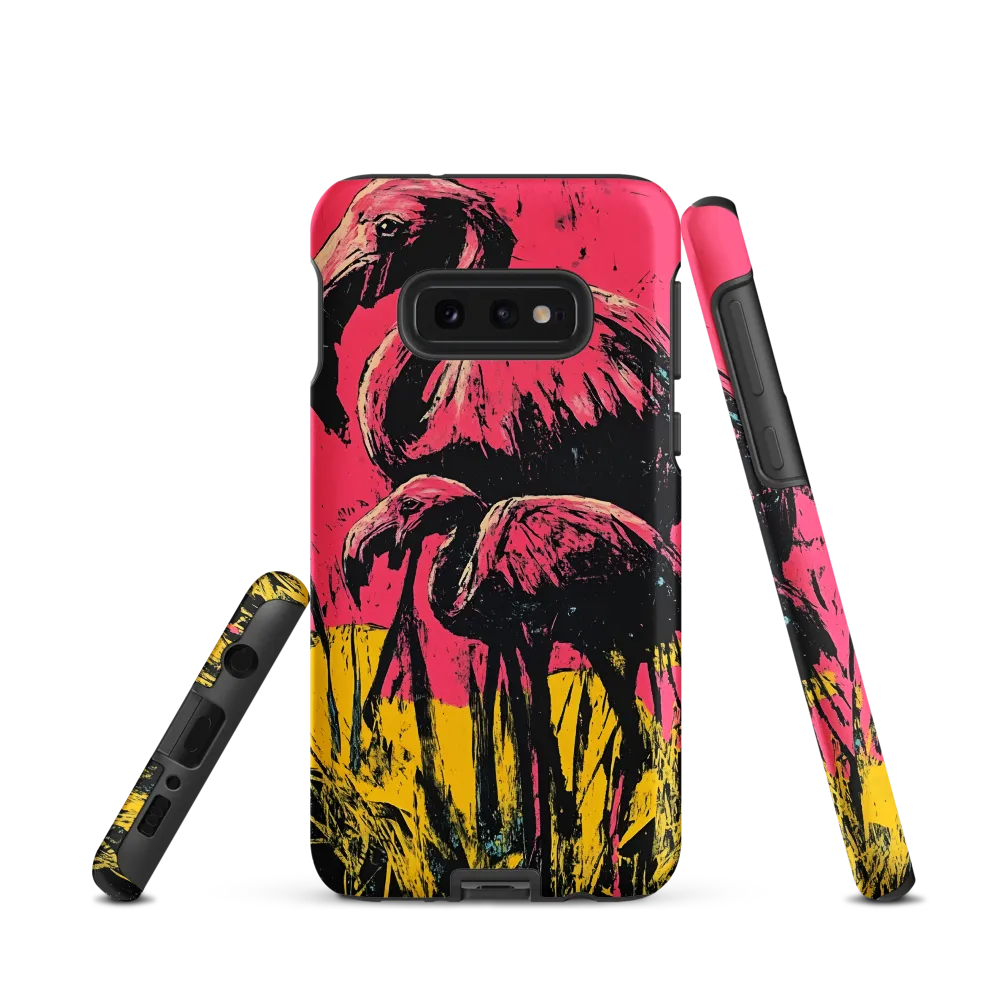 Flamingo Duet: A Pop Art Expression