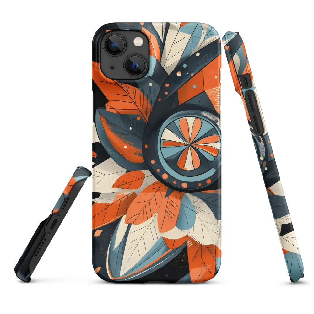 Floral Symphony in Orange and Teal