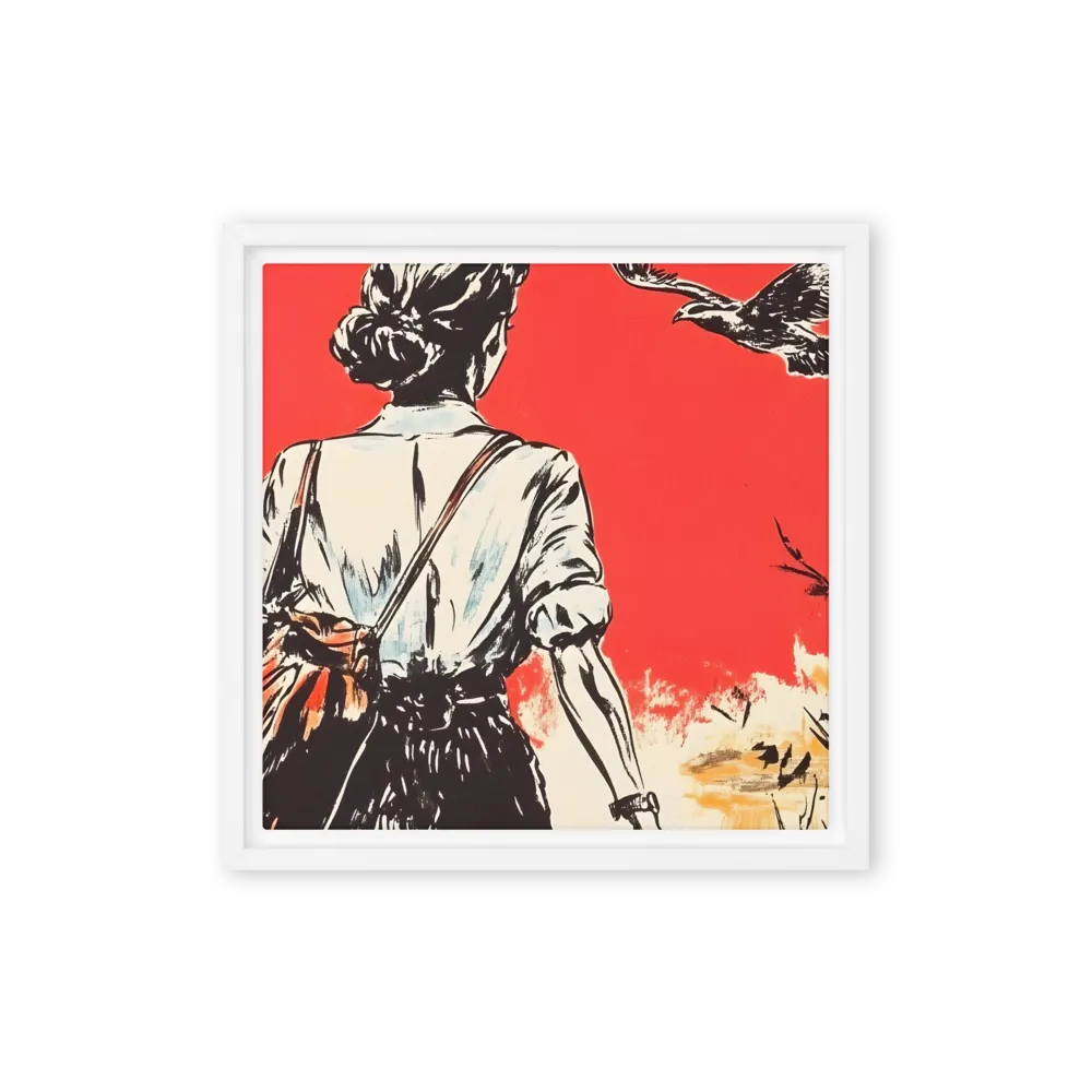 Journey Beyond the Horizon | Canvas with White Frame | 12″×12″