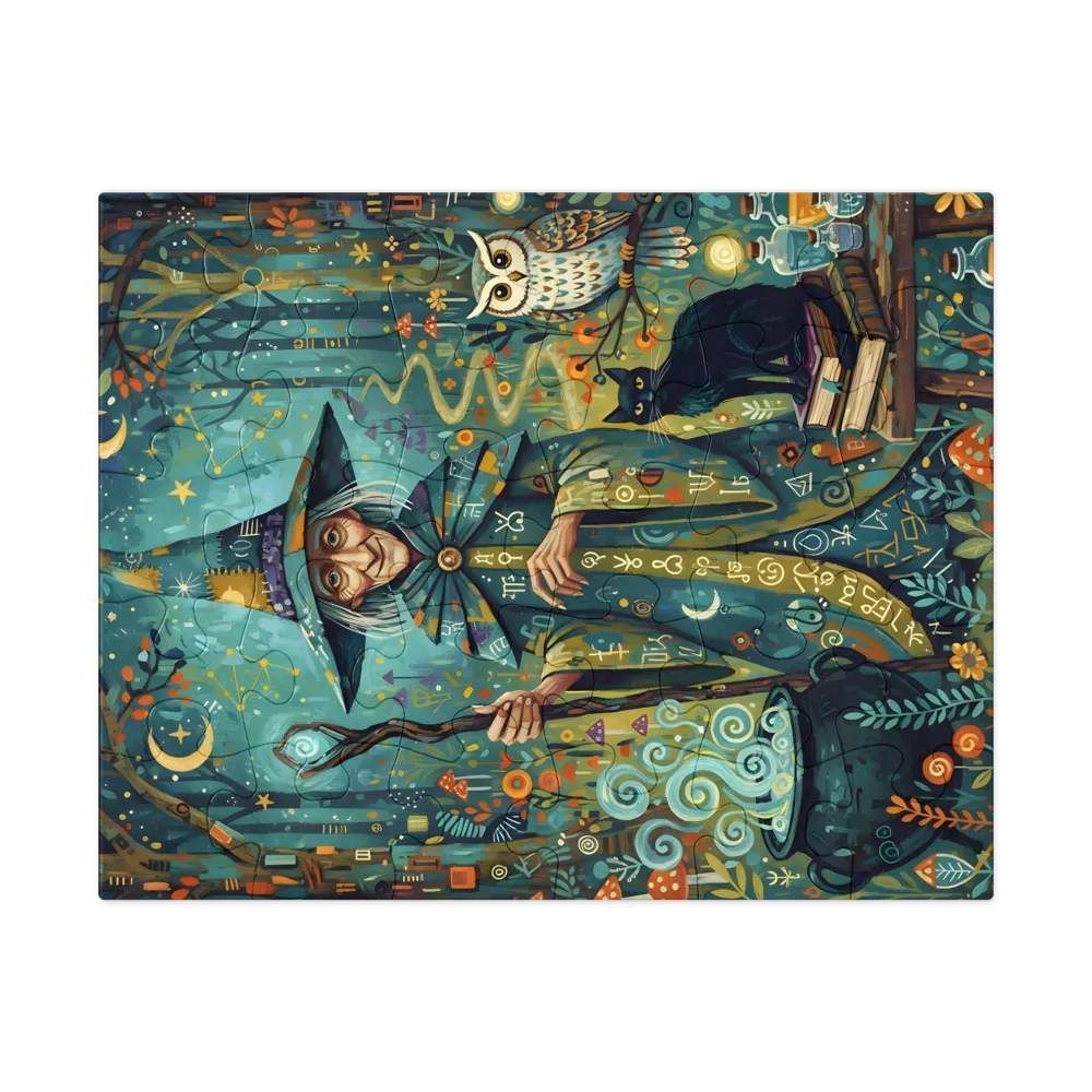 Forest Witch 
 Jigsaw Puzzle in Tin Box
