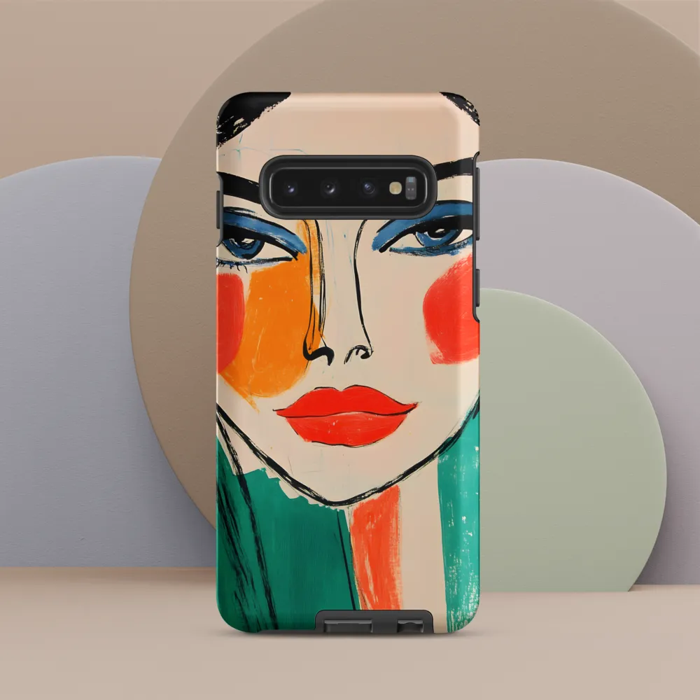 Vivid Portrait of a Modern Muse | Phone Case |  S10 | Tough Case | Matte