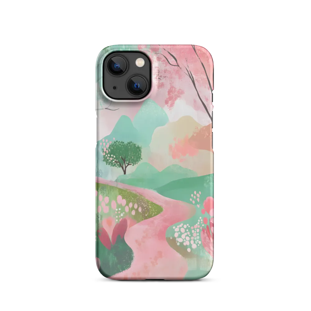 Pastel Path Through Blossoming Hills
