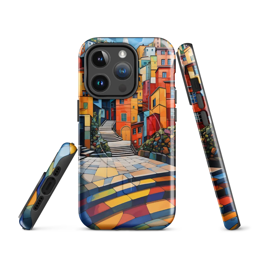Vibrant Village: A Cubist Journey