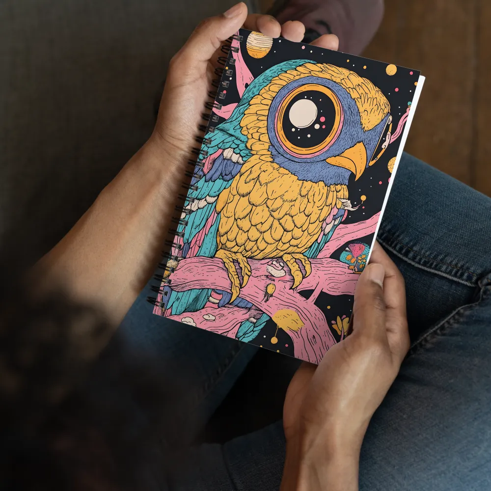 Whimsical Cosmic Owl | Spiral Notebook