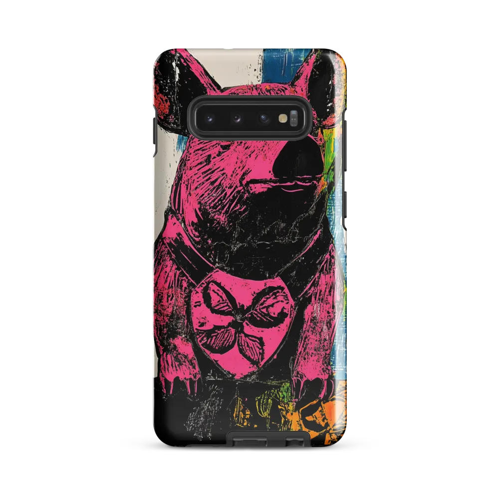 Vibrant Hearted Pig | Phone Case |  S10 Plus | Tough Case | Glossy