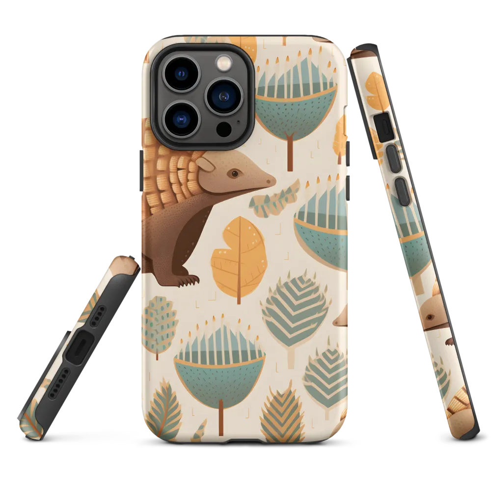 Pangolins in a Whimsical Habitat | Phone Case |  13 Pro Max | Tough Case | Matte