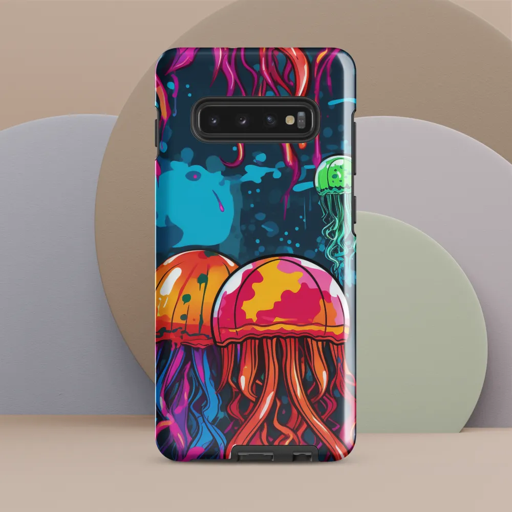 Underwater Symphony of Jellyfish | Phone Case |  S10 Plus | Tough Case | Glossy