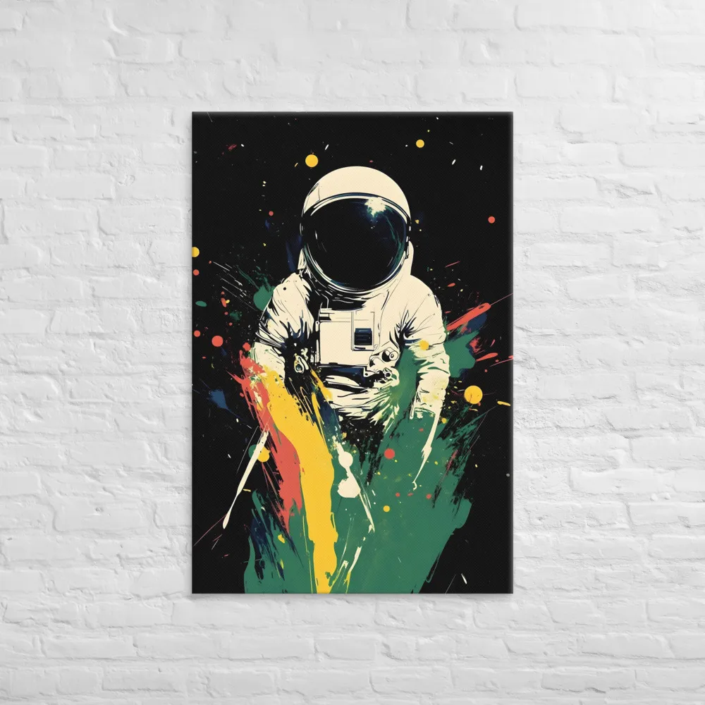 Cosmic Splash: The Astronaut's Journey | Canvas | 32″×48″