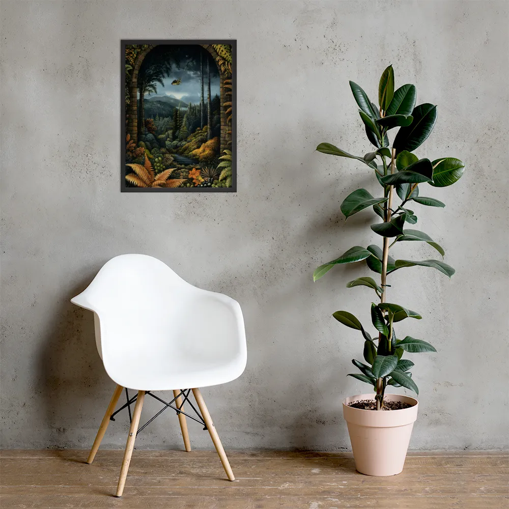 Whispers of the Enchanted Forest | Poster with Black Frame | 18″×24″